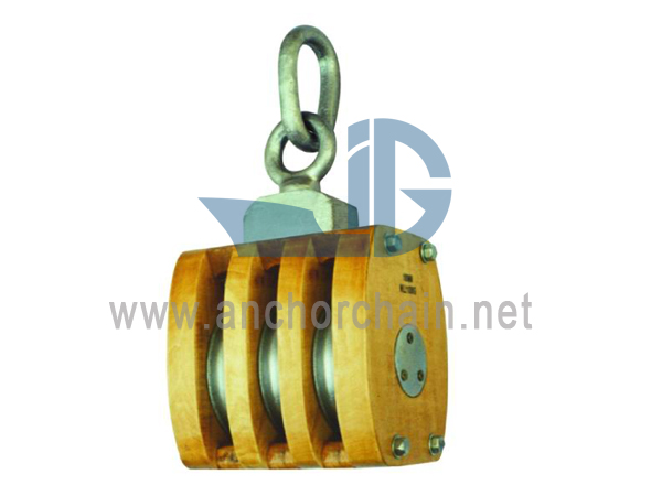 JIS F3426 Shackle 포함 선박 내부 결속 목재 블록 트리플