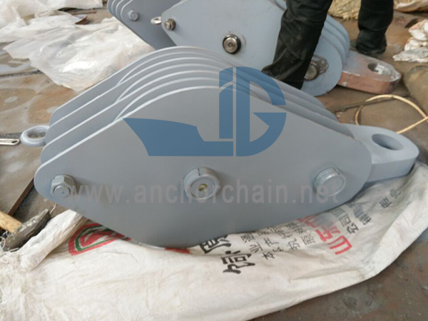 ZHC Series 3 Sheave Wire Rope Block For Ship Jaw